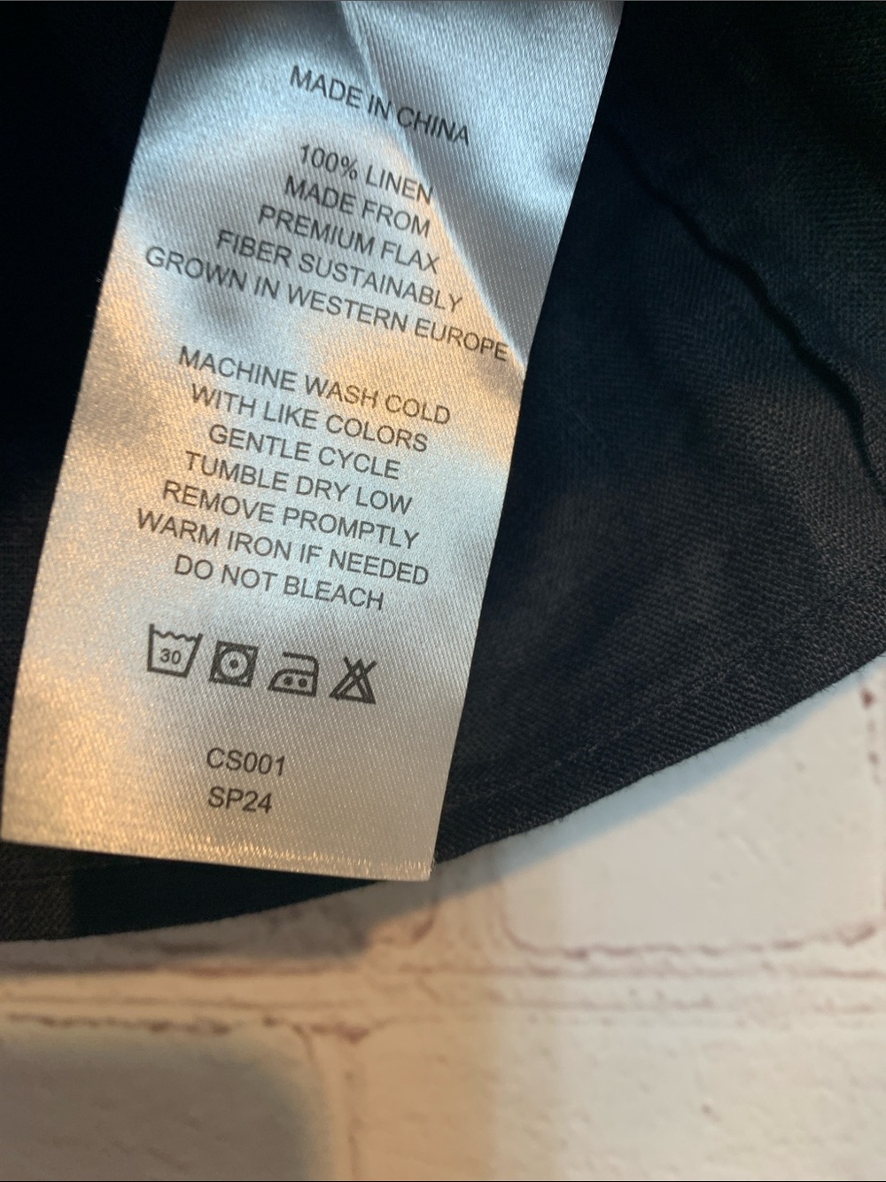 Quince European Linen Black Square Neck Crop Top Size XS - Picture 4 of 5